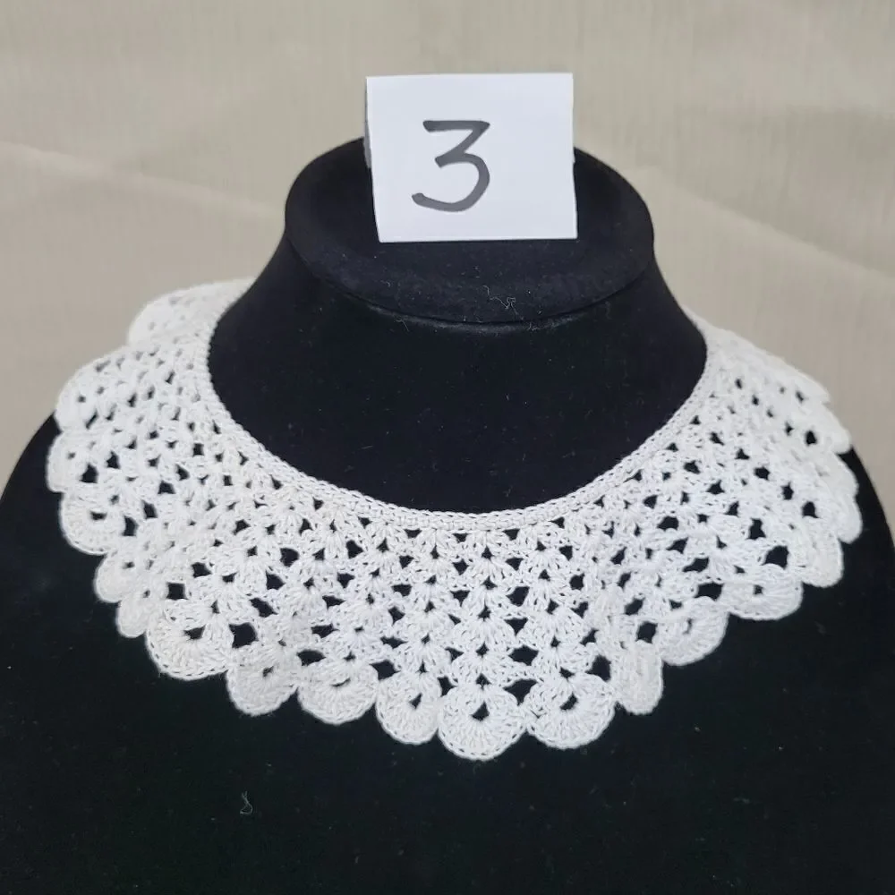 Vintage Crochet Collar Knit with scalloped edge